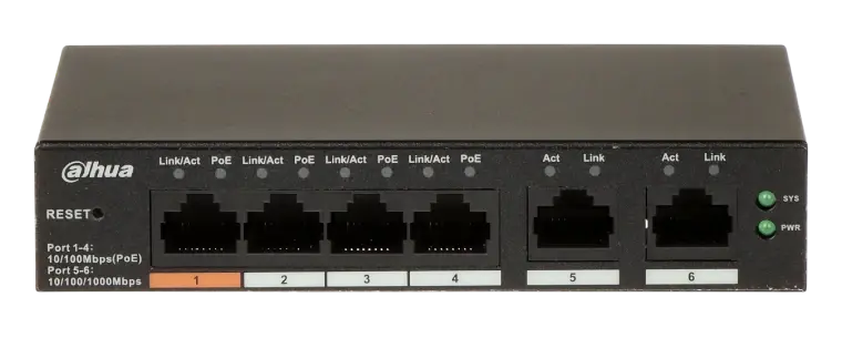 Dahua switch 6-port cloud PoE 4-port CS4006-4ET2GT-60