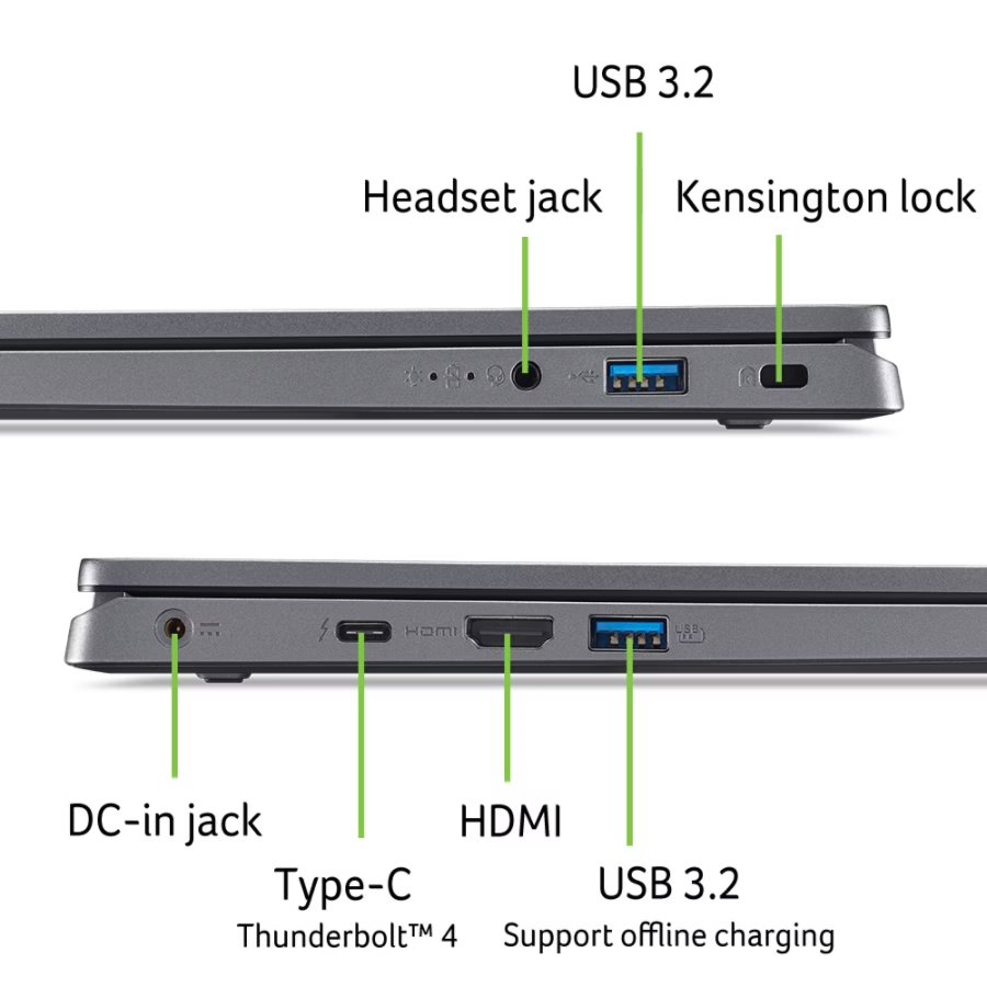 Acer Aspire 17 A17-51M-72UU NX.JHEEX.005 17,3 FHD IPS AG i7-13620H 16GB 512GB SSD/Linux/Steel Gray/2y - Image 2