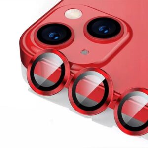 Kamera Staklo Metal i Diamond za iPhone | Zaštita Kamere u Više Boja — Crvena, iPhone 11-12 Pro, Metal