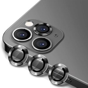 Kamera Staklo Metal i Diamond za iPhone | Zaštita Kamere u Više Boja — Crna, iPhone 12 Pro Max, Metal