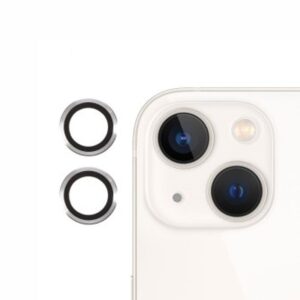 Kamera Staklo Metal i Diamond za iPhone | Zaštita Kamere u Više Boja — Srebrena, iPhone 13-13 Mini, Metal