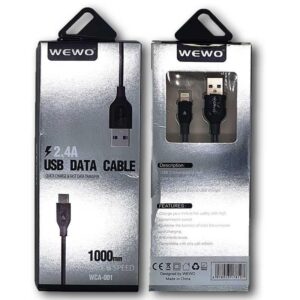BRZI USB DATA KABAL WCA-001 IPHONE 2,4A 1M CRNA WEWO