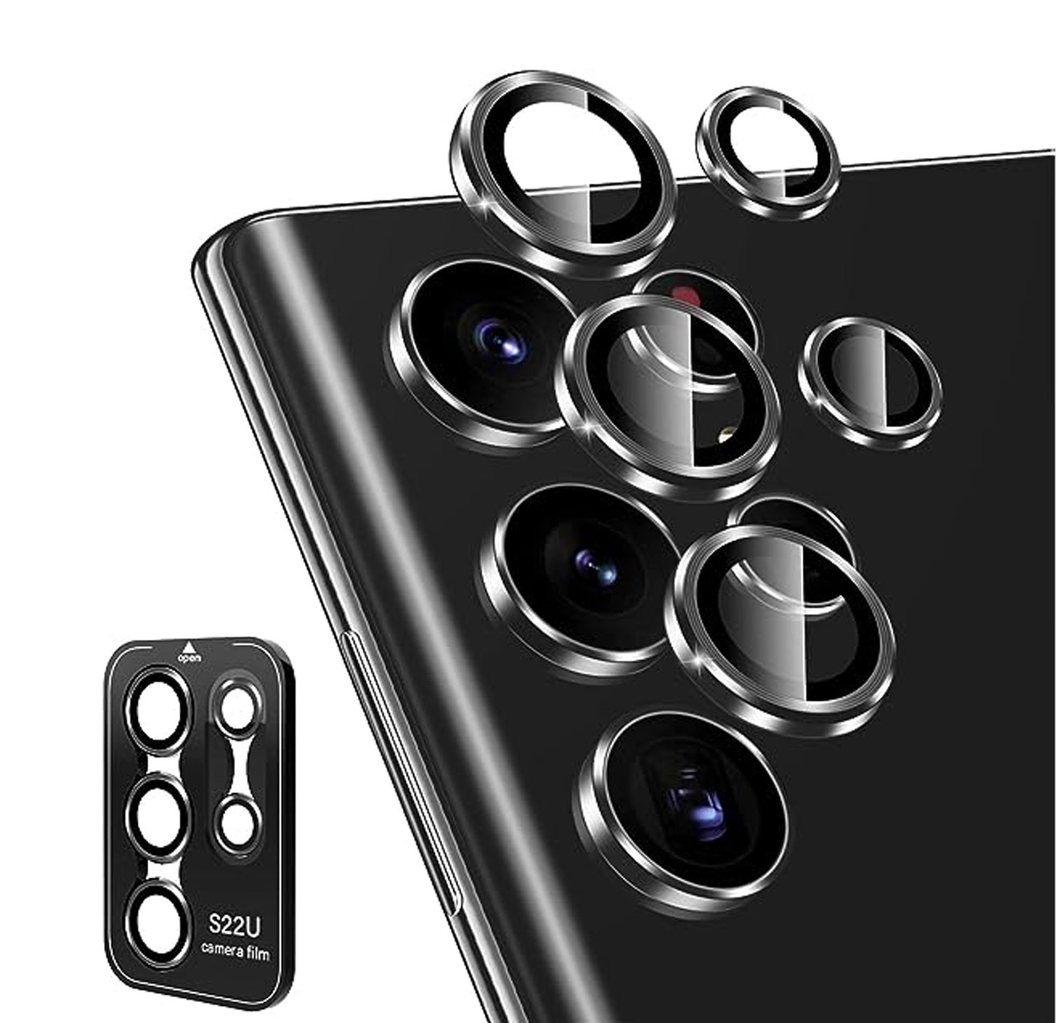 Positioner Staklo Kamere Metal za Samsung — Crna, Samsung A24