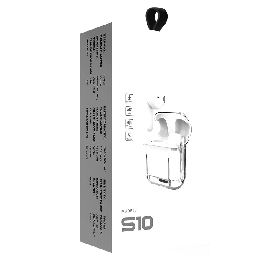AN-S10 TWS Bluetooth bežične slušalice, bijele - Image 2