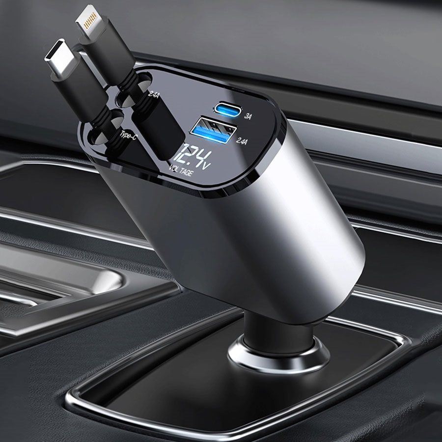 SUPER FAST CHARGE CAR CHARGER 4IN1 120W - Image 2
