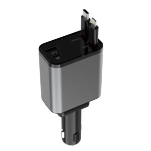 SUPER BRZI AUTO PUNJAC PT-27 50W TYPE-C LIGHTNING KABAL NA IZVLACENJE 800MM