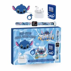 Stitch poklon paket 4U1 KT-A01 SAT+SUP+TWS+FUTROLA plava