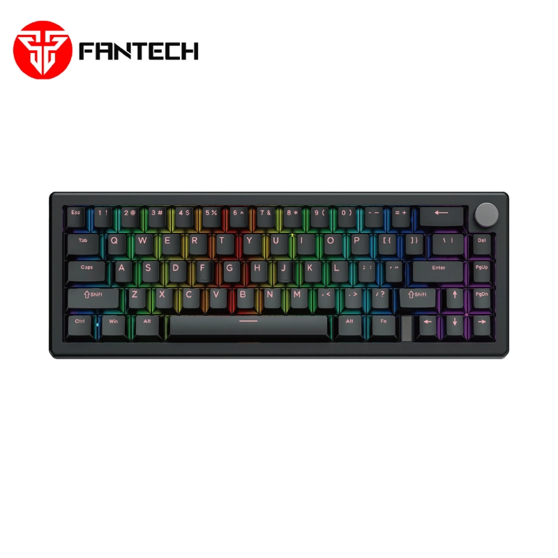 Mehanička žičana gaming tastatura FANTECH Atom X66 MK614 Retro crna, Ice Apricot Switch, 65%