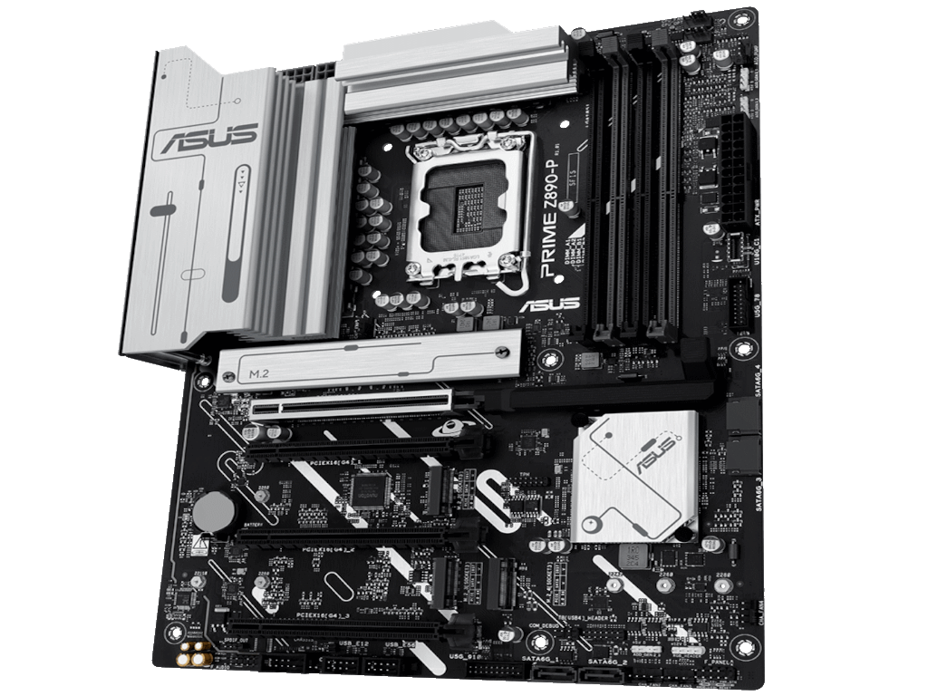 ASUS MB PRIME Z890-P LGA 1851, 4x DDR5, 4x M.2, 1x HDMI, 1xDP, 8x USB, ATX - Image 2