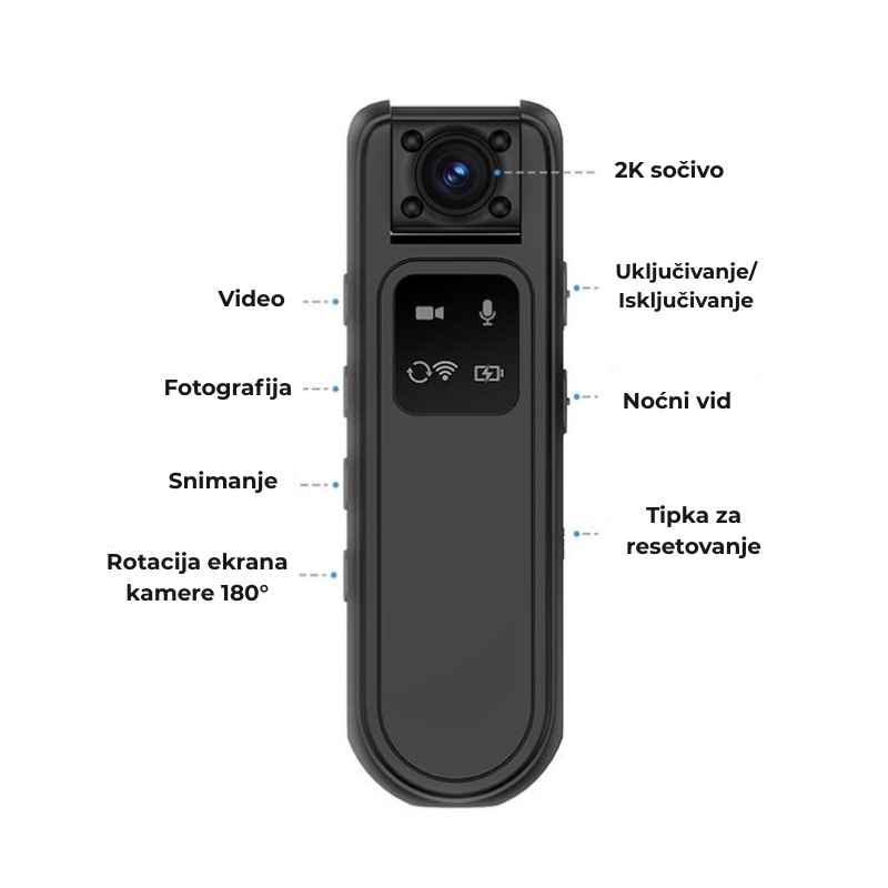 A22 VIŠENAMJENSKA 2K MINI KAMERA SA WIFI-JEM I ROTIRAJUCOM LECOM - Image 3