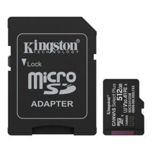 Kingston microSD 512GB Class10Canvas Select Plus150MBs Read,Class 10 UHS-I