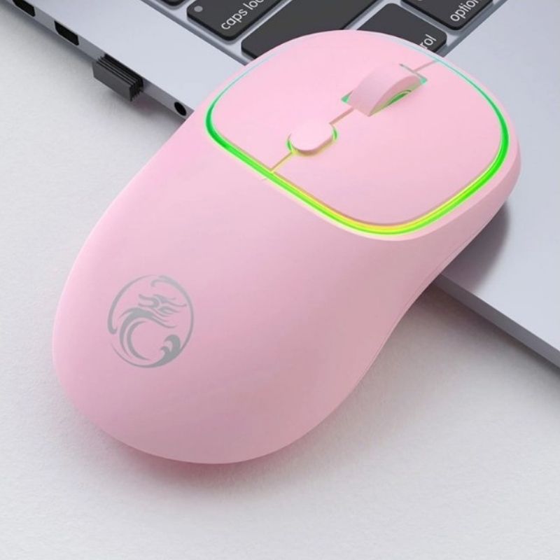 IMICE W-618 bežični miš sa pozadinskim osvjetljenjem 2.4 GHz rozi - Image 2
