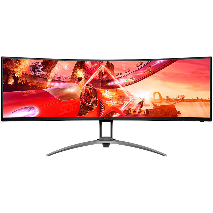 AOC Agon AG493UCX2 49" (48.8" viewable) Curved Gaming monitor, DQHD (5120x1440), 32:9, VA, 1800R, 165Hz, 4ms (GTG), 400 cd/m2, 3000:1, Adaptive Sync, HDR400, USB hub, 1x USB-C (DP Alt mode, PD 65W), 3x HDMI 2.0, 1x DP 1.4, Speakers, Ergo - Image 2