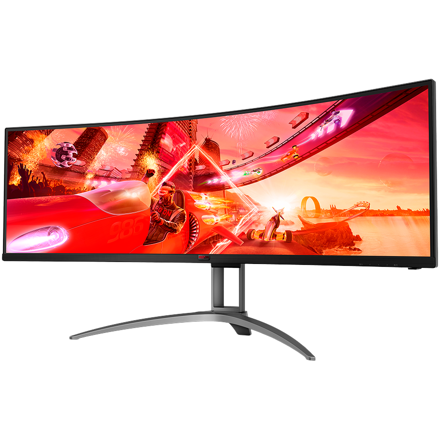 AOC Agon AG493UCX2 49" (48.8" viewable) Curved Gaming monitor, DQHD (5120x1440), 32:9, VA, 1800R, 165Hz, 4ms (GTG), 400 cd/m2, 3000:1, Adaptive Sync, HDR400, USB hub, 1x USB-C (DP Alt mode, PD 65W), 3x HDMI 2.0, 1x DP 1.4, Speakers, Ergo - Image 3