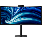 PHILIPS Monitor 34B2U3600CH 34" Curved, VA, 21:9, 3440x1440 (WQHD), 1500R, 120Hz, 4ms, 300 cd/m2, 3500:1, HDR10, Adaptive Sync, 5.0 Mpixel Webcam, 2xHDMI, 1xDP, 1xUSB-C (DP Alt mode, PD 90W), USB hub, KVM, RJ45, Speakers, Ergo