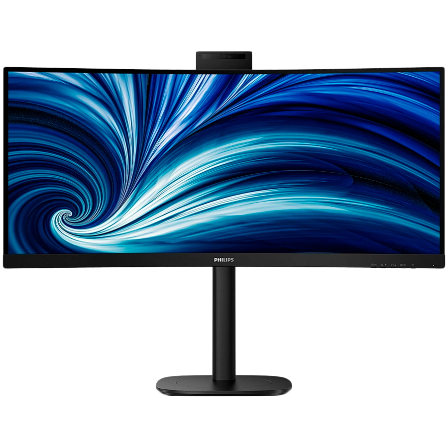 PHILIPS Monitor 34B2U3600CH 34" Curved, VA, 21:9, 3440x1440 (WQHD), 1500R, 120Hz, 4ms, 300 cd/m2, 3500:1, HDR10, Adaptive Sync, 5.0 Mpixel Webcam, 2xHDMI, 1xDP, 1xUSB-C (DP Alt mode, PD 90W), USB hub, KVM, RJ45, Speakers, Ergo - Image 2
