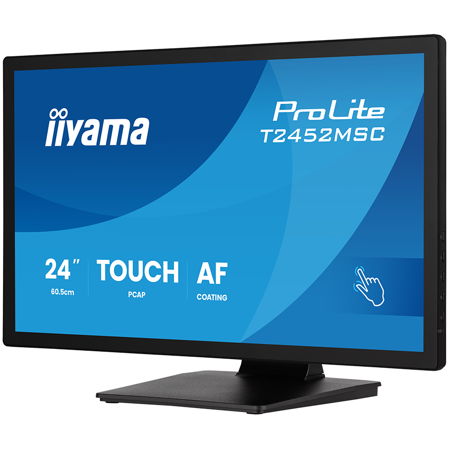 IIYAMA Monitor LED T2452MSC-B2 24" DeepContrast PCAP+ 10pt touchscreen 1920x1080 120Hz 400cd 5ms HDMI DP landscape, face-up tilt - Image 3