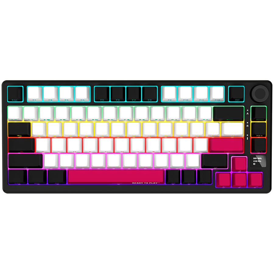Mechanical 75% Keyboard Lorgar KBP7075W EN Wireless Black/red (LRG-KBP7075W-BK-US) - Image 2