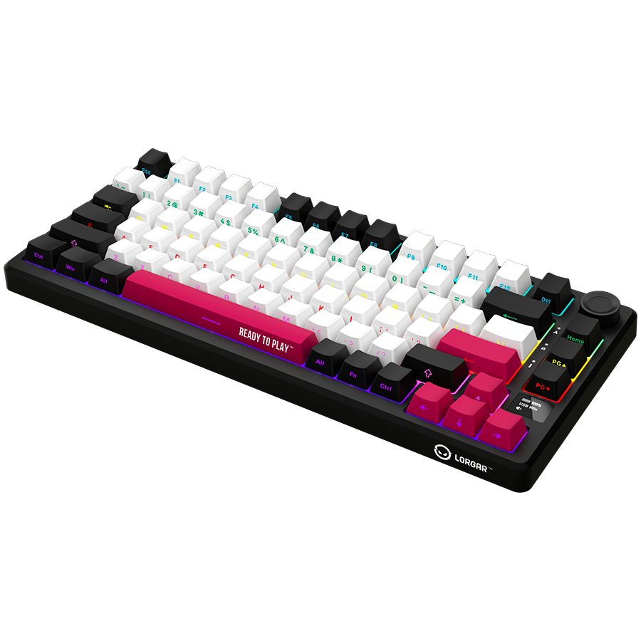 Mechanical 75% Keyboard Lorgar KBP7075W EN Wireless Black/red (LRG-KBP7075W-BK-US) - Image 3