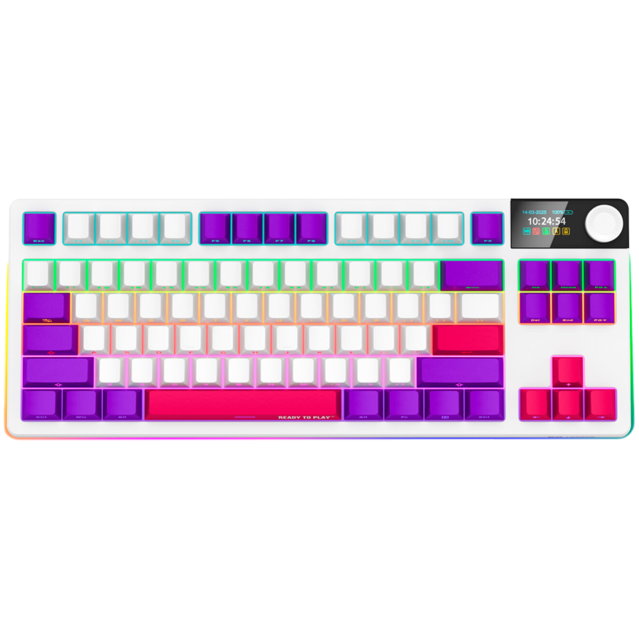 Mechanical TKL Keyboard Lorgar KBP70TKLW EN Wireless White (LRG-KBP70TKLW-WH-US) - Image 2