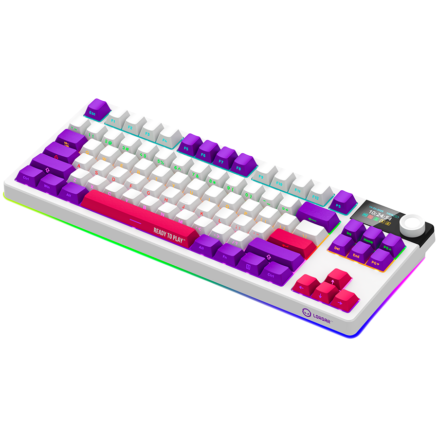 Mechanical TKL Keyboard Lorgar KBP70TKLW EN Wireless White (LRG-KBP70TKLW-WH-US) - Image 3