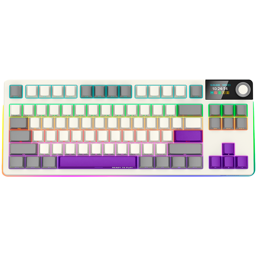 Mechanical TKL Keyboard Lorgar KBP70TKLW EN Wireless Beige (LRG-KBP70TKLW-RT-US) - Image 2