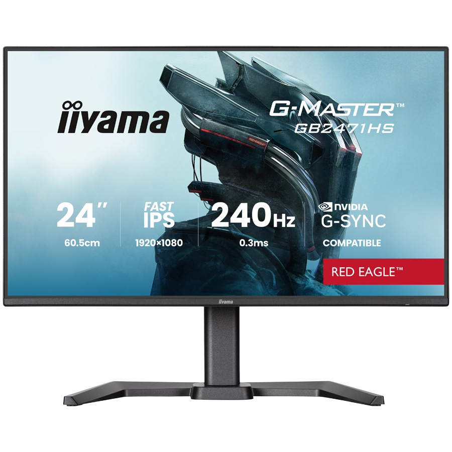 IIYAMA Gaming Monitor GB2471HS-B1 G-MASTER 23.8" Fast IPS 1920 x 1080 240Hz 350cd 1000:1 0.2ms HDMI DP Full Ergo - Image 2