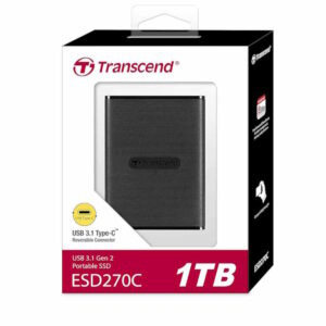 Transcend SSD 1TB PortableESD270C,Type C,USB 3.1,Black