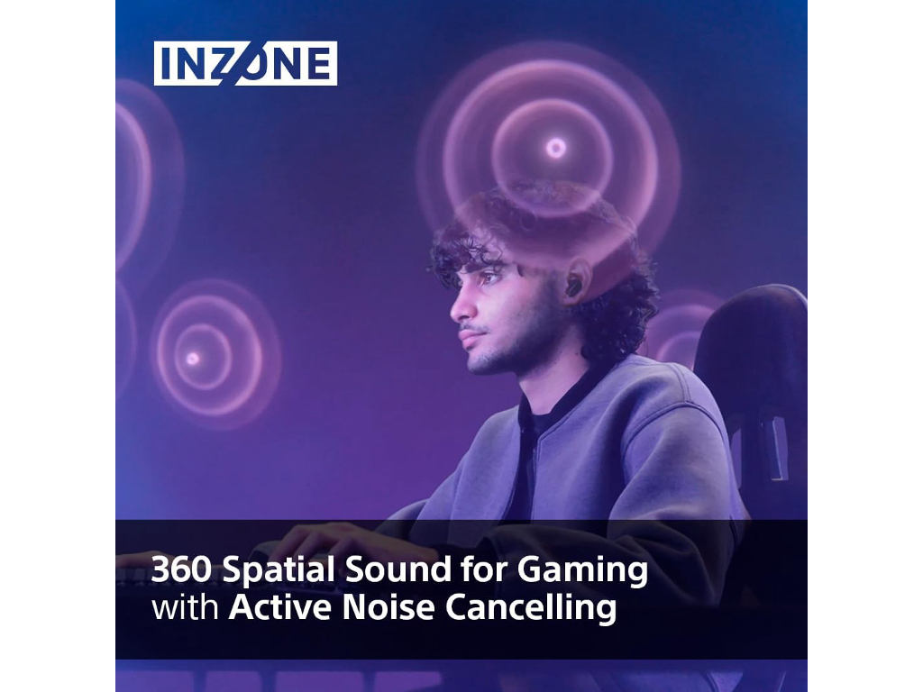 Sony gaming slu BT INZONE budsbežične; 360 Spatial Sound;24h baterija; AI mikrofon; boja crna - Image 3