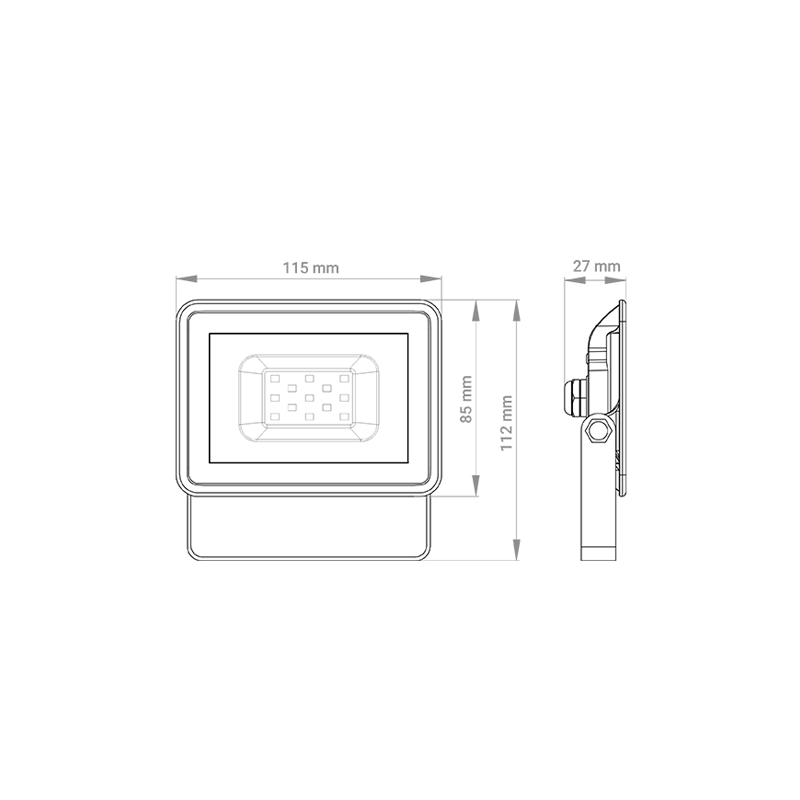 GREEN TECH LED reflektor Green Tech 10W, 6000K, IP65, crna boja - APX-10 - Image 2