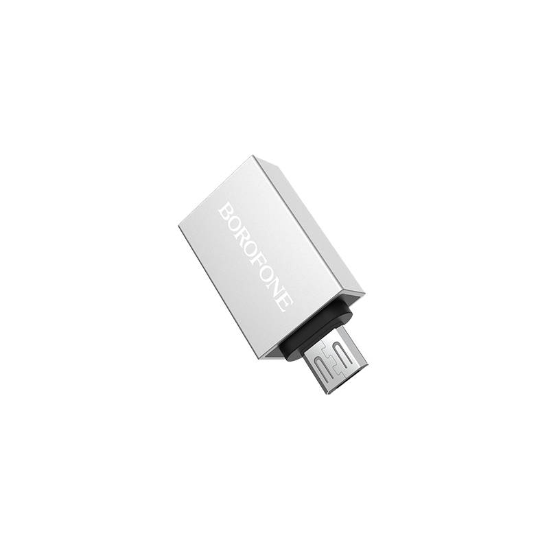 BOROFONE Adapter mikro USB OTG Borofone BV2 sivi - BV2-MICRO-SI - Image 3