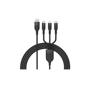 GIGATECH USB i C na mikro, C i lightning kabel Gigatech C55 6 u 1, 1,2m, crni