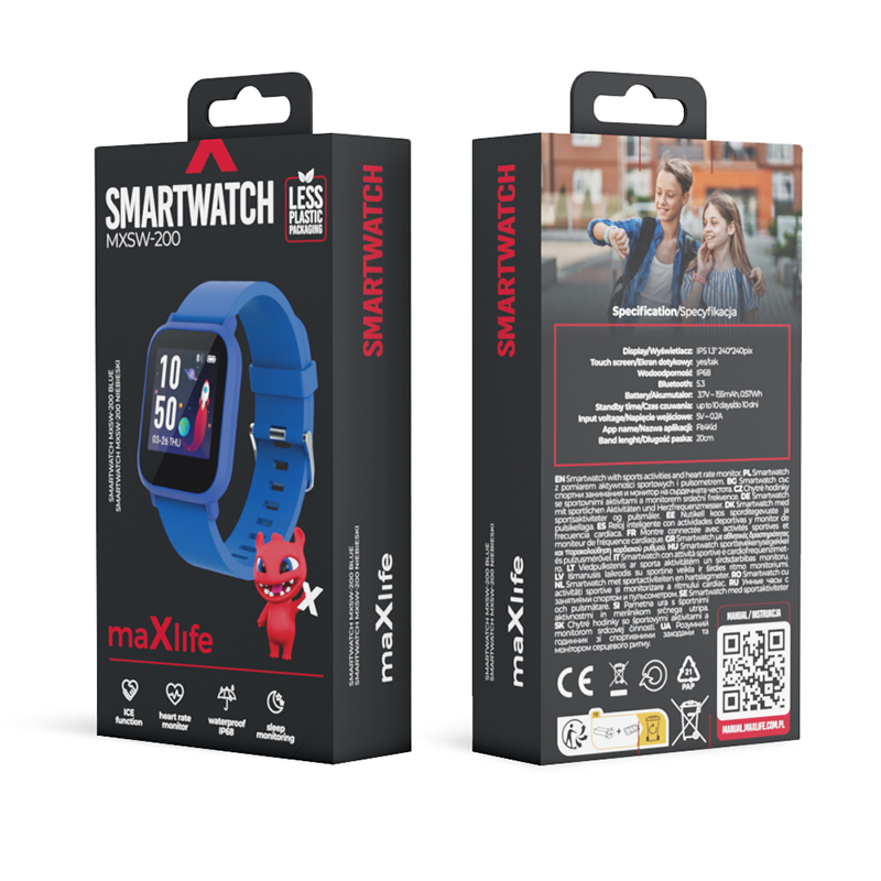 GIGATECH Pametni sat MaXlife MXSW-200 dječji, plavi - MXSW-200-BLUE - Image 3