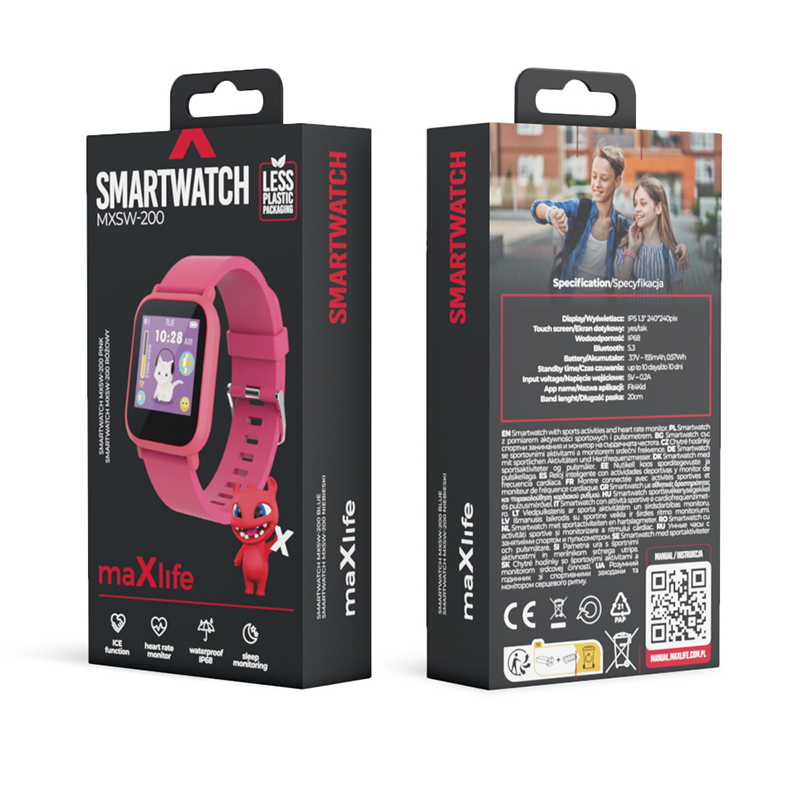 GIGATECH Pametni sat MaXlife MXSW-200 dječji, pink - MXSW-200-PINK - Image 3