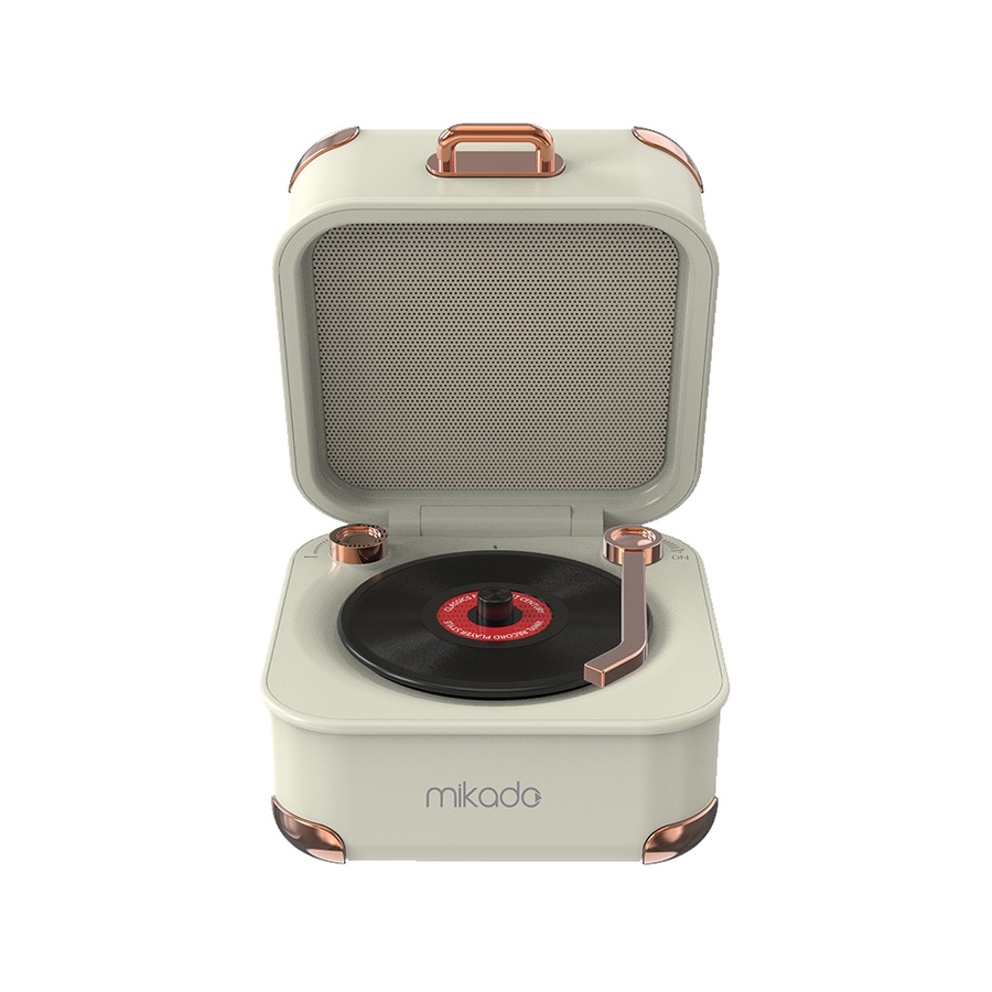 Zvučnik Mikado MD-62BT 5W 1200mAh Cream TF Card Bluetooth Supported Classic Retro Music Box, 42441 - Image 2