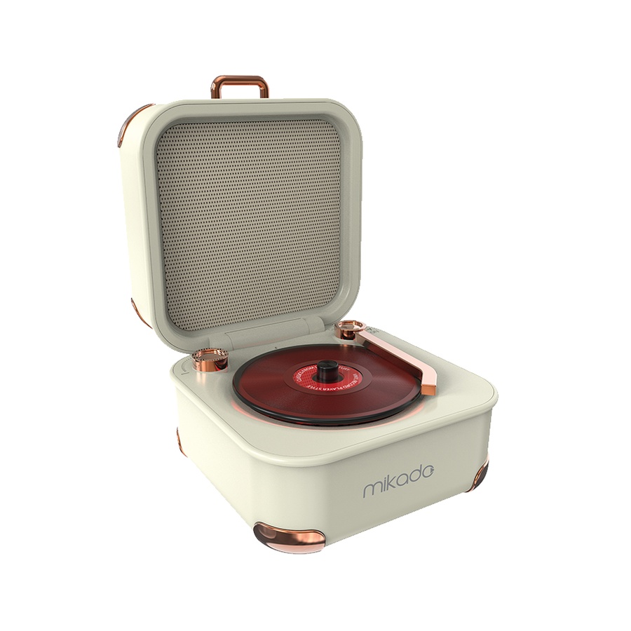 Zvučnik Mikado MD-62BT 5W 1200mAh Cream TF Card Bluetooth Supported Classic Retro Music Box, 42441 - Image 3