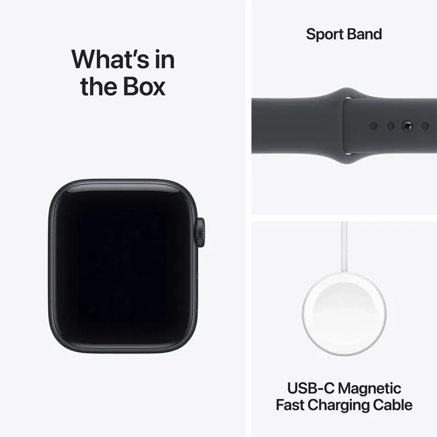Apple Watch SE 3 GPS 40mm Midnight Aluminium Case with Midnight Sport Band - M/L MEHC4RK/A 2Y - Image 3