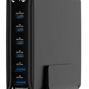 GEMBIRD 240W GaN crna prenosna energetska stanica sa 6 brzih USB portova