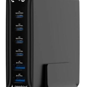GEMBIRD 240W GaN 6-port USB Brzi Punjač | TA-UC-2A4C-PD240-01-BK Power Station Black