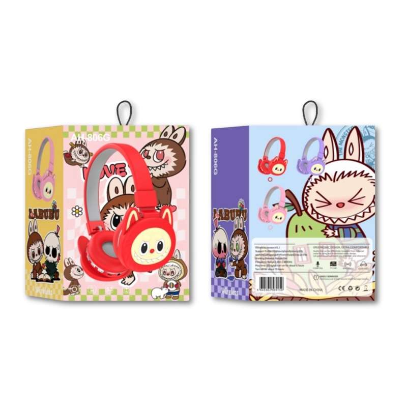 Kids Bluetooth slušalice AH-806G crvene - Image 2