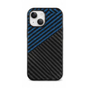 Carbon Silikonska Maskica za iPhone 14 | Carbon Zaštitna Futrola — iPhone 14 Pro, Plavo Carbon