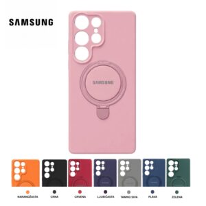 REVOLVE maskica za Samsung | Zaštitna maskica s prstenom — Tamno siva, Samsung S25 Ultra
