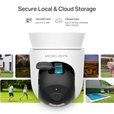 Mercusys Pan/Tilt Home Security Wi-Fi Camera MC510 - Image 2