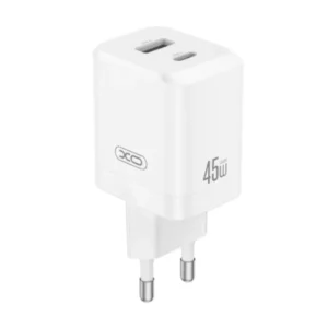 XO Charger CE36 45W Dual USB A +Type-C Fast Charger + Type-C cable