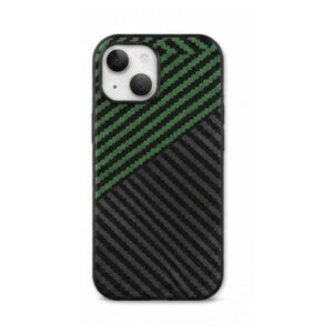 Carbon Silikonska Maskica za iPhone 14 | Carbon Zaštitna Futrola — iPhone 14, Zeleno Carbon